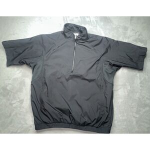 Footjoy Dryjoys Jacket Mens L Black Tour Collection Short Sleeve Golf Rain